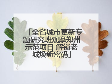 全省城市更新专题研究班观摩郑州示范项目 解锁老城焕新密码