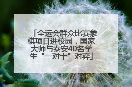 全运会群众比赛象棋项目进校园，国家大师与泰安40名学生“一对十”对弈