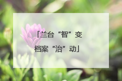 兰台“智”变 档案“治”动