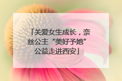 关爱女生成长，奈丝公主“美好予她”公益走进西安