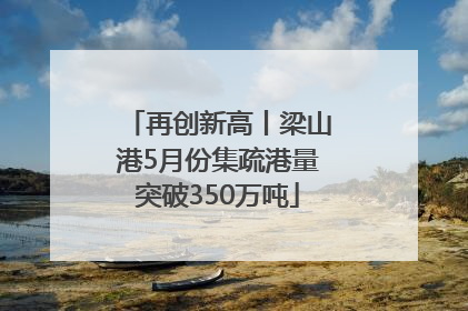 再创新高丨梁山港5月份集疏港量突破350万吨
