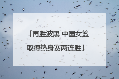 再胜波黑 中国女篮取得热身赛两连胜