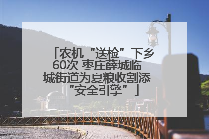 农机“送检”下乡60次 枣庄薛城临城街道为夏粮收割添“安全引擎”