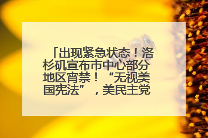 出现紧急状态！洛杉矶宣布市中心部分地区宵禁！“无视美国宪法”，美民主党议员批评特朗普