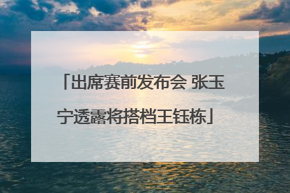 出席赛前发布会 张玉宁透露将搭档王钰栋