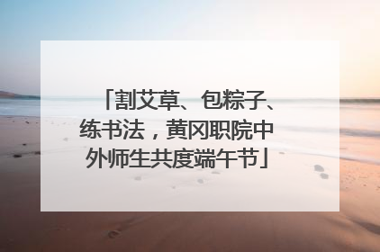 割艾草、包粽子、练书法，黄冈职院中外师生共度端午节