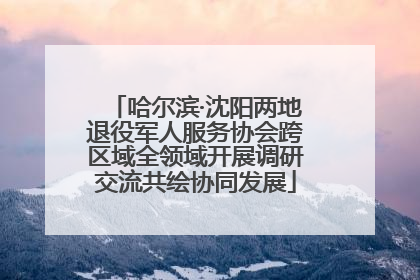 哈尔滨·沈阳两地退役军人服务协会跨区域全领域开展调研交流共绘协同发展