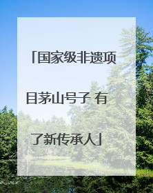 国家级非遗项目茅山号子 有了新传承人