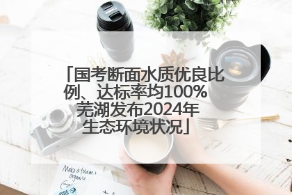 国考断面水质优良比例、达标率均100% 芜湖发布2024年生态环境状况