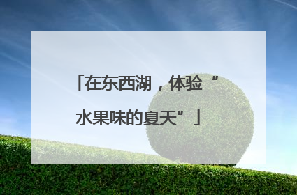 在东西湖，体验“水果味的夏天”