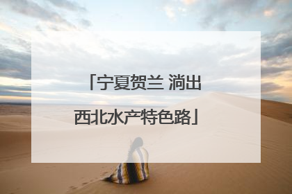 宁夏贺兰 淌出西北水产特色路