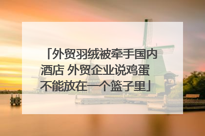 外贸羽绒被牵手国内酒店 外贸企业说鸡蛋不能放在一个篮子里