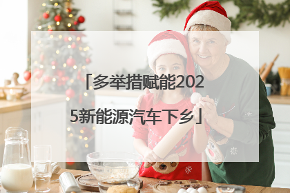 多举措赋能2025新能源汽车下乡