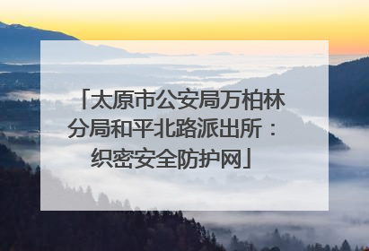 太原市公安局万柏林分局和平北路派出所：织密安全防护网
