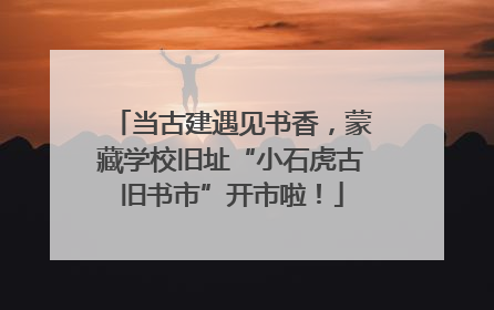 当古建遇见书香，蒙藏学校旧址“小石虎古旧书市”开市啦！