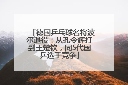 德国乒乓球名将波尔退役：从孔令辉打到王楚钦，同5代国乒选手竞争