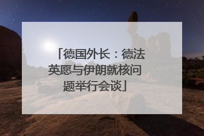 德国外长：德法英愿与伊朗就核问题举行会谈