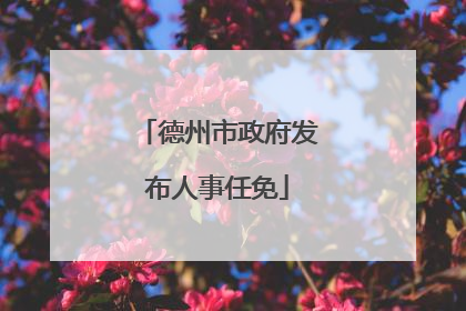 德州市政府发布人事任免