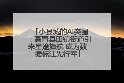 小县城的AI突围：高青县田镇街道引来星途旗航 成为数据标注先行军