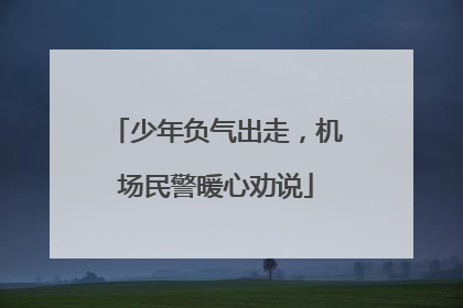 少年负气出走，机场民警暖心劝说