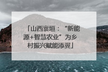 山西襄垣：“新能源+智慧农业”为乡村振兴赋能添翼