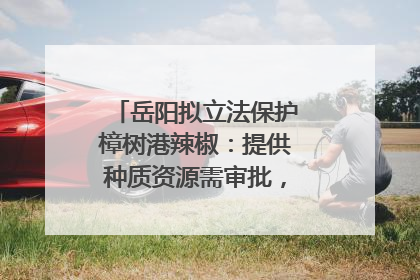 岳阳拟立法保护樟树港辣椒：提供种质资源需审批，违规最高罚5万