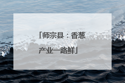 师宗县：香葱产业一路鲜