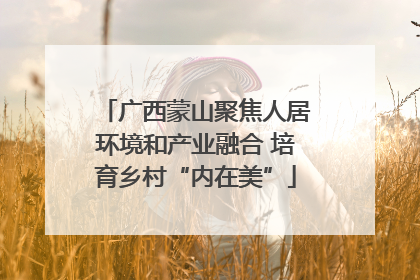 广西蒙山聚焦人居环境和产业融合 培育乡村“内在美”
