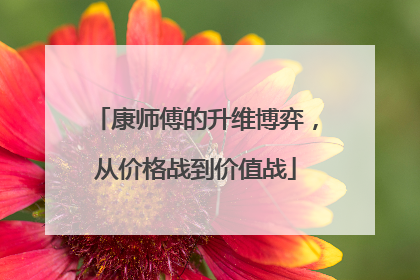 康师傅的升维博弈，从价格战到价值战