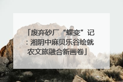 废弃砂厂“蝶变”记：湘阴中麻贝乐谷绘就农文旅融合新画卷