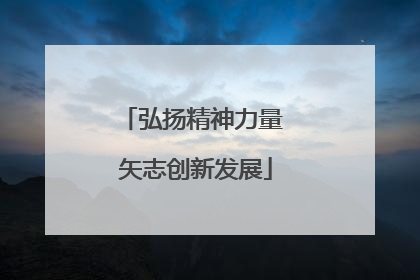 弘扬精神力量 矢志创新发展