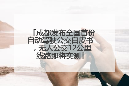 成都发布全国首份自动驾驶公交白皮书，无人公交12公里线路即将实测