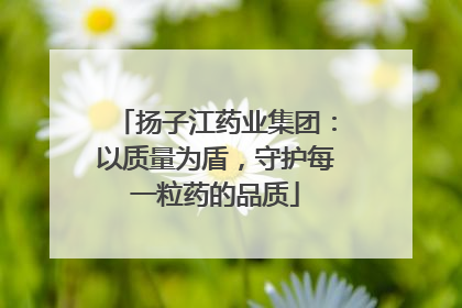 扬子江药业集团：以质量为盾，守护每一粒药的品质