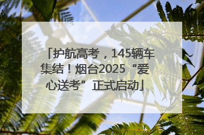 护航高考，145辆车集结！烟台2025“爱心送考”正式启动