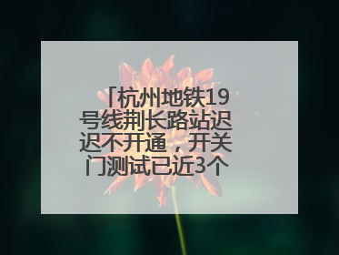 杭州地铁19号线荆长路站迟迟不开通，开关门测试已近3个月？回应来了