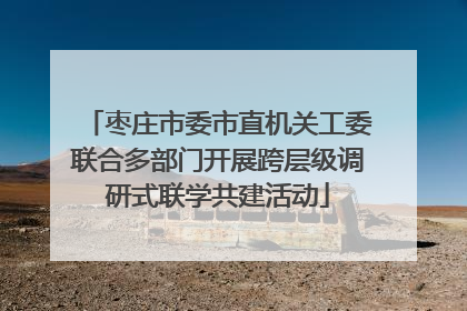 枣庄市委市直机关工委联合多部门开展跨层级调研式联学共建活动