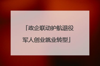 政企联动护航退役军人创业就业转型