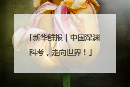 新华鲜报｜中国深渊科考，走向世界！