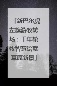新巴尔虎左旗游牧转场：千年轮牧智慧绘就草原新景