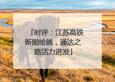 时评：江苏高铁新图绘就，通达之路活力迸发