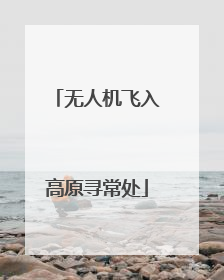 无人机飞入高原寻常处