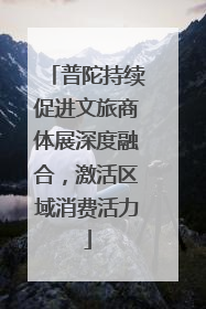 普陀持续促进文旅商体展深度融合，激活区域消费活力