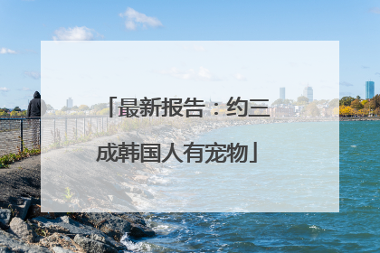 最新报告：约三成韩国人有宠物