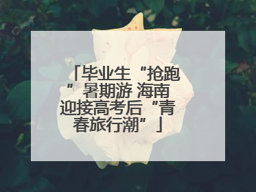 毕业生“抢跑”暑期游 海南迎接高考后“青春旅行潮”