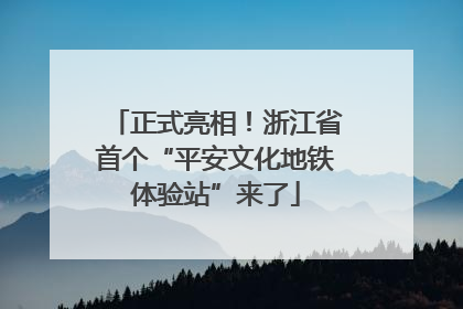 正式亮相！浙江省首个“平安文化地铁体验站”来了