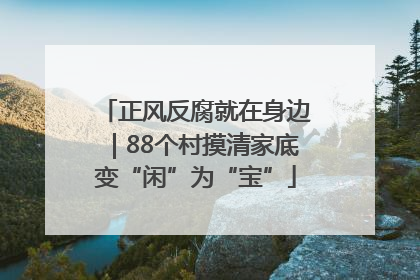 正风反腐就在身边｜88个村摸清家底变“闲”为“宝”