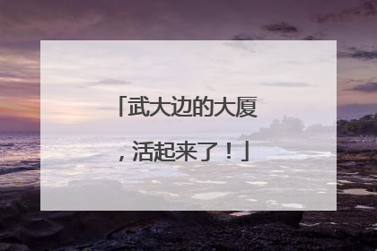 武大边的大厦，活起来了！