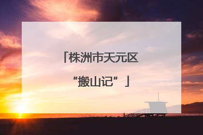 株洲市天元区“搬山记”