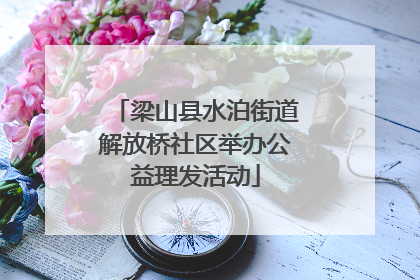 梁山县水泊街道解放桥社区举办公益理发活动