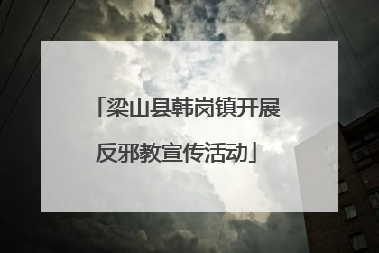 梁山县韩岗镇开展反邪教宣传活动
